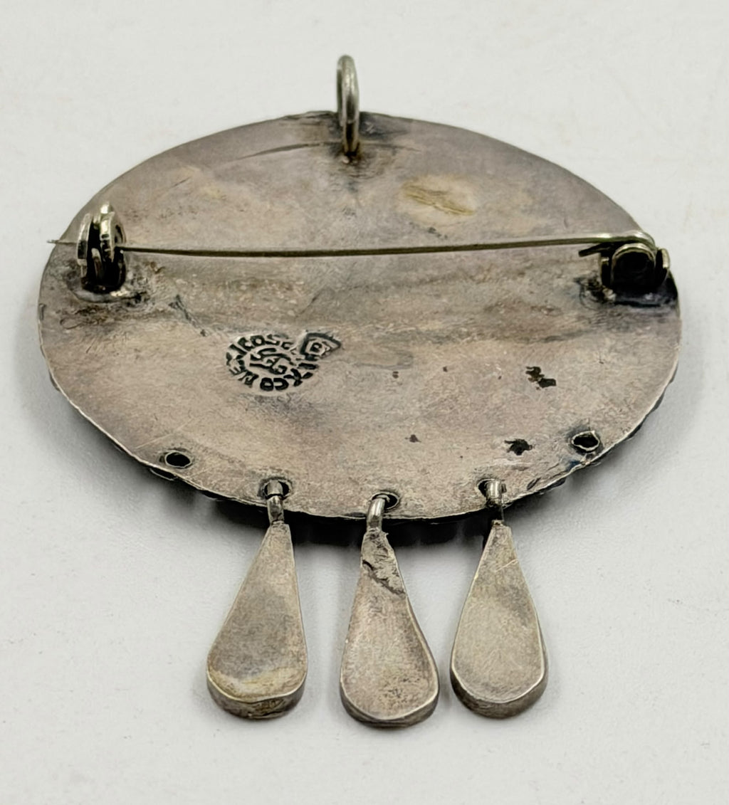 Close-up of Mexican silver hallmark stamp