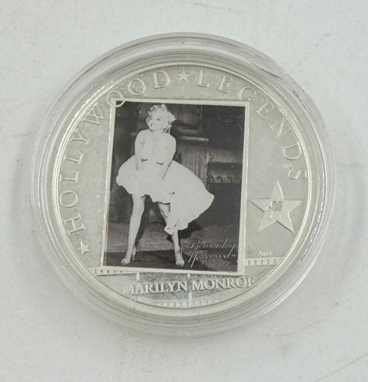 2011 Marilyn Monroe Silver Proof Coin | Cook Islands $5 | Hollywood Legends | 925 Silver | 38.61mm