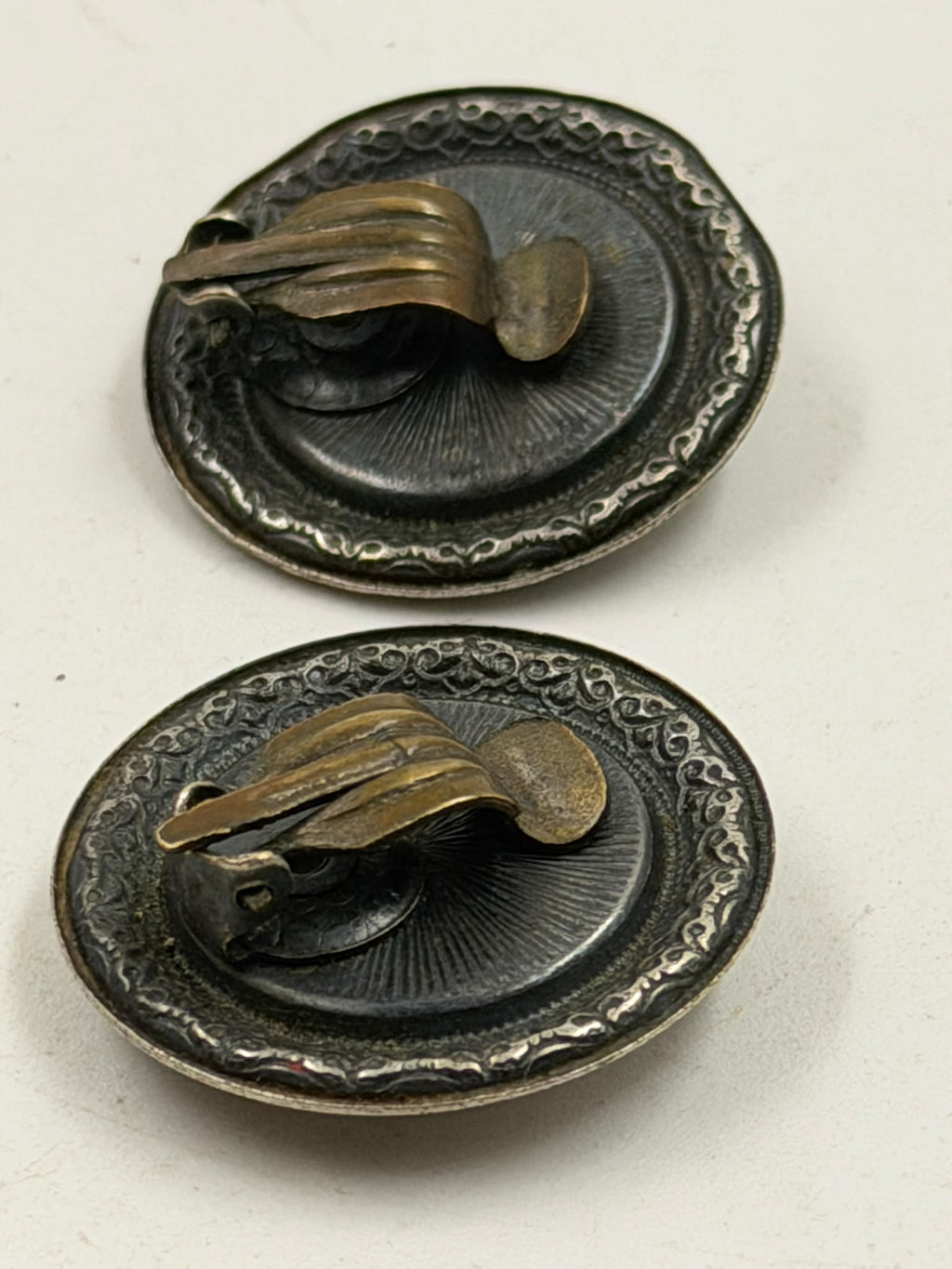 Soviet era cufflinks - reverse side showing swivel bar torpedo closure