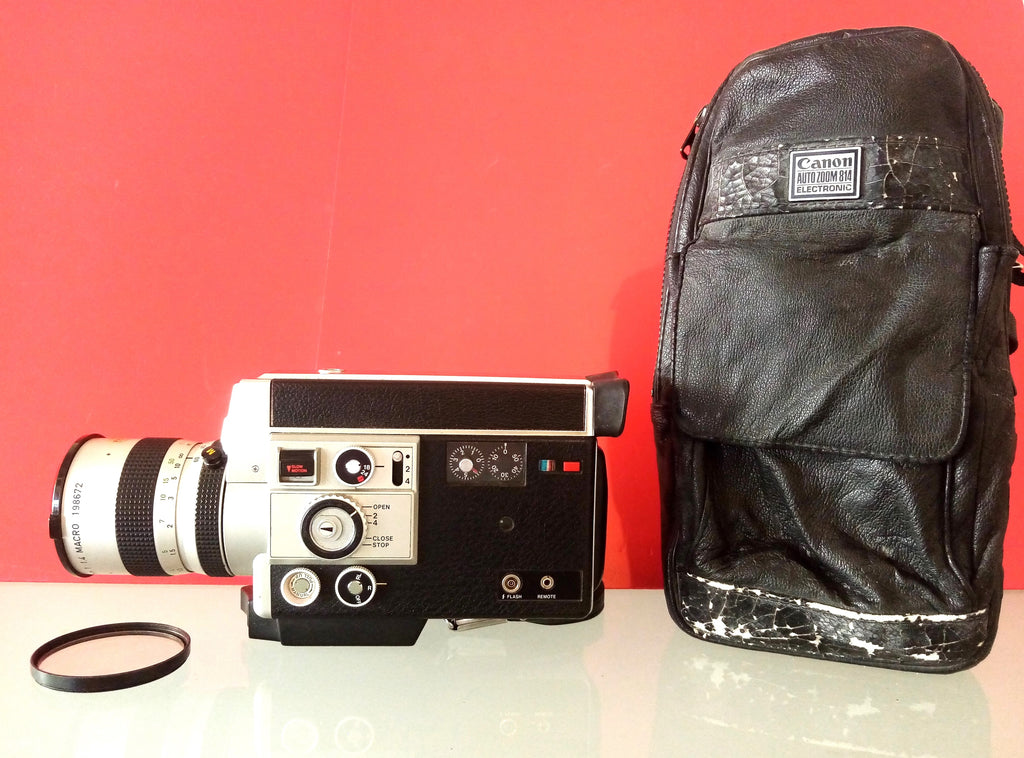 Canon 814 Auto Zoom Electronic - Super 8 Movie Camera & Original Case