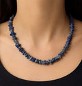 Natural lapis lazuli necklace dimensions 40cm length and weight 58g on scale