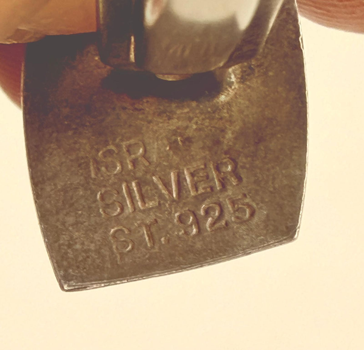Israel Silver 925 hallmark close-up