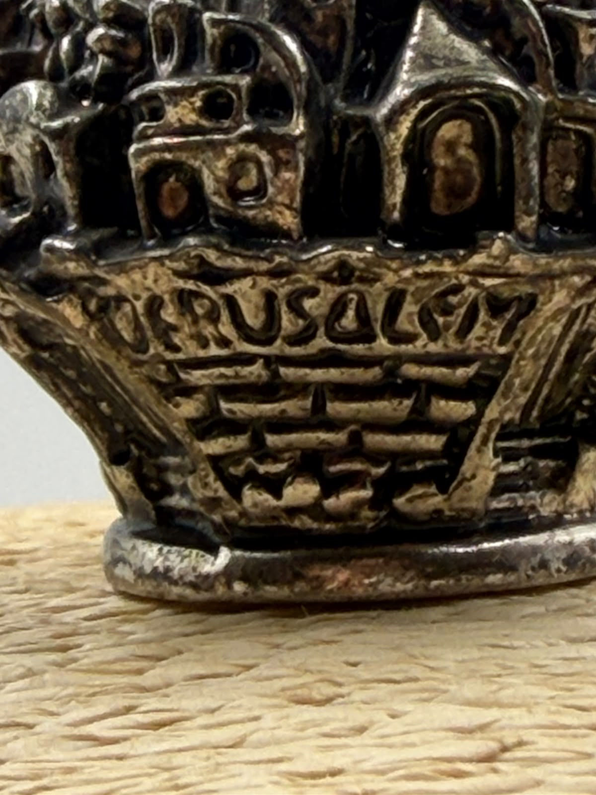 Jerusalem Panorama Figurine – 925 Sterling Silver on Resin | Dome of the Rock & Old City | Judaica Collectible Souvenir