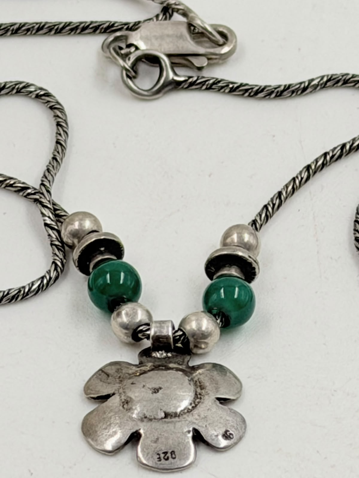 Vintage Sterling Silver 925 Necklace - close up pendant