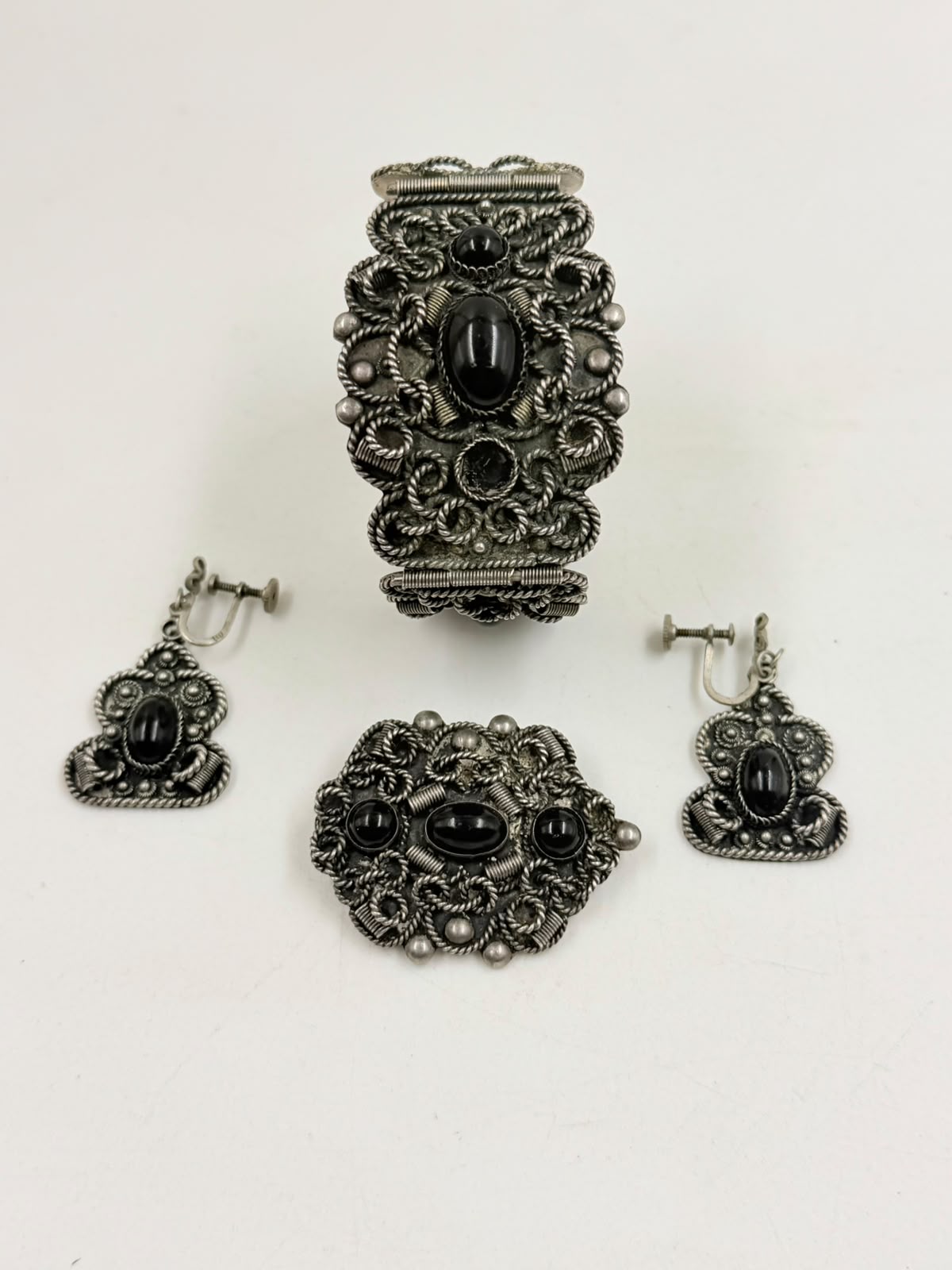 Earring back showing Israeli .925 silver hallmark