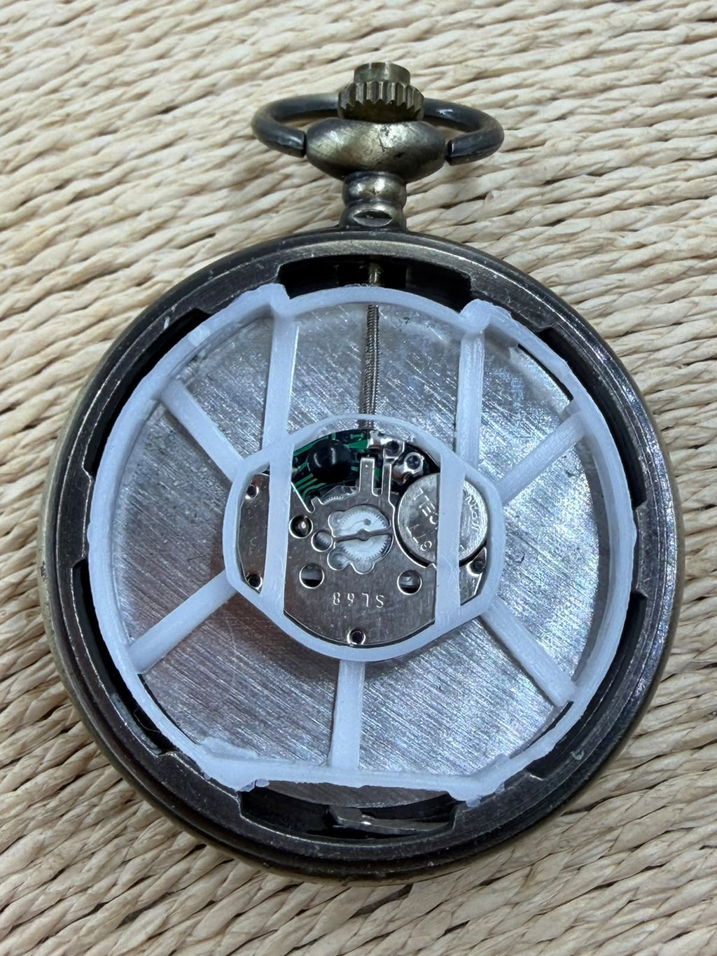 Vintage Bronze Pocket Watch – Roman Numerals Half-Hunter | Steampunk Collectible