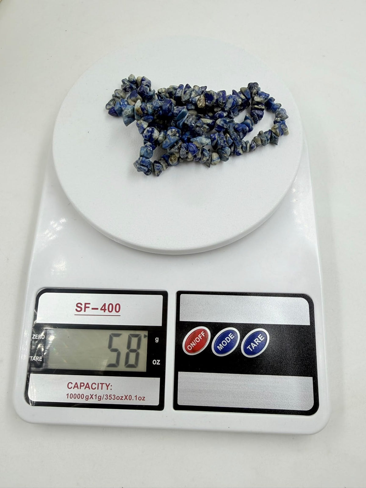 Sodalite necklace weight 58 grams