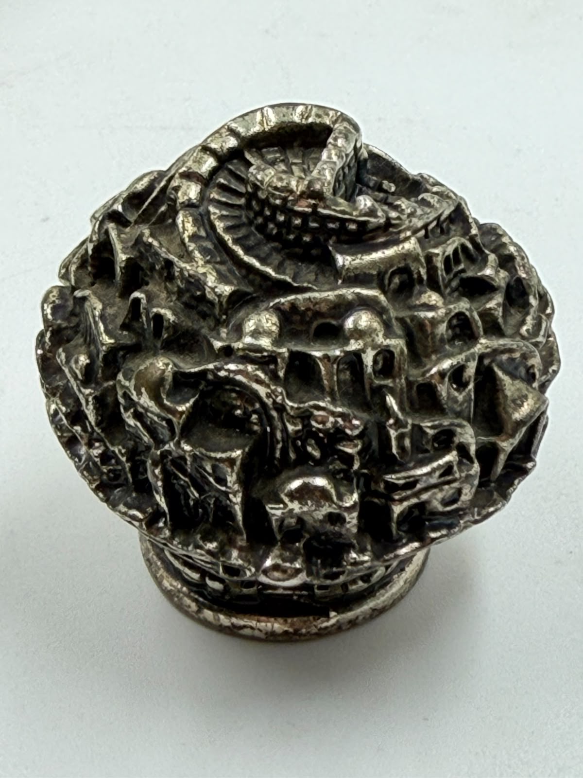 Jerusalem Panorama Figurine – 925 Sterling Silver on Resin | Dome of the Rock & Old City | Judaica Collectible Souvenir