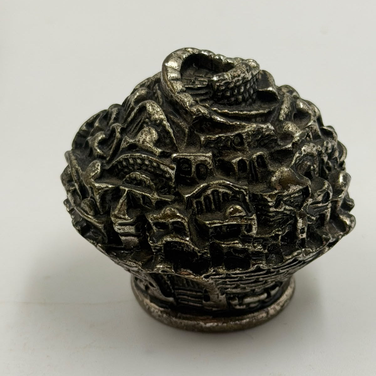 Jerusalem Panorama Figurine – 925 Sterling Silver on Resin | Dome of the Rock & Old City | Judaica Collectible Souvenir