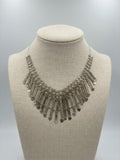 Vintage silver 925 waterfall necklace full flat lay
