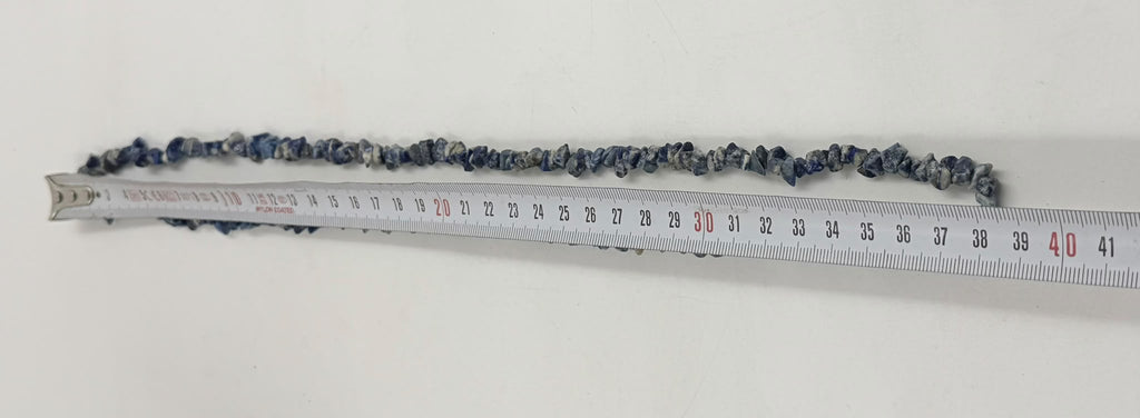Single strand sodalite necklace on mannequin
