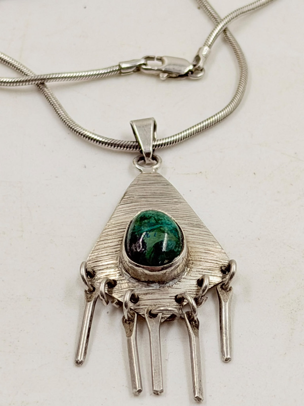 Necklace weight 15.42 grams on digital scale