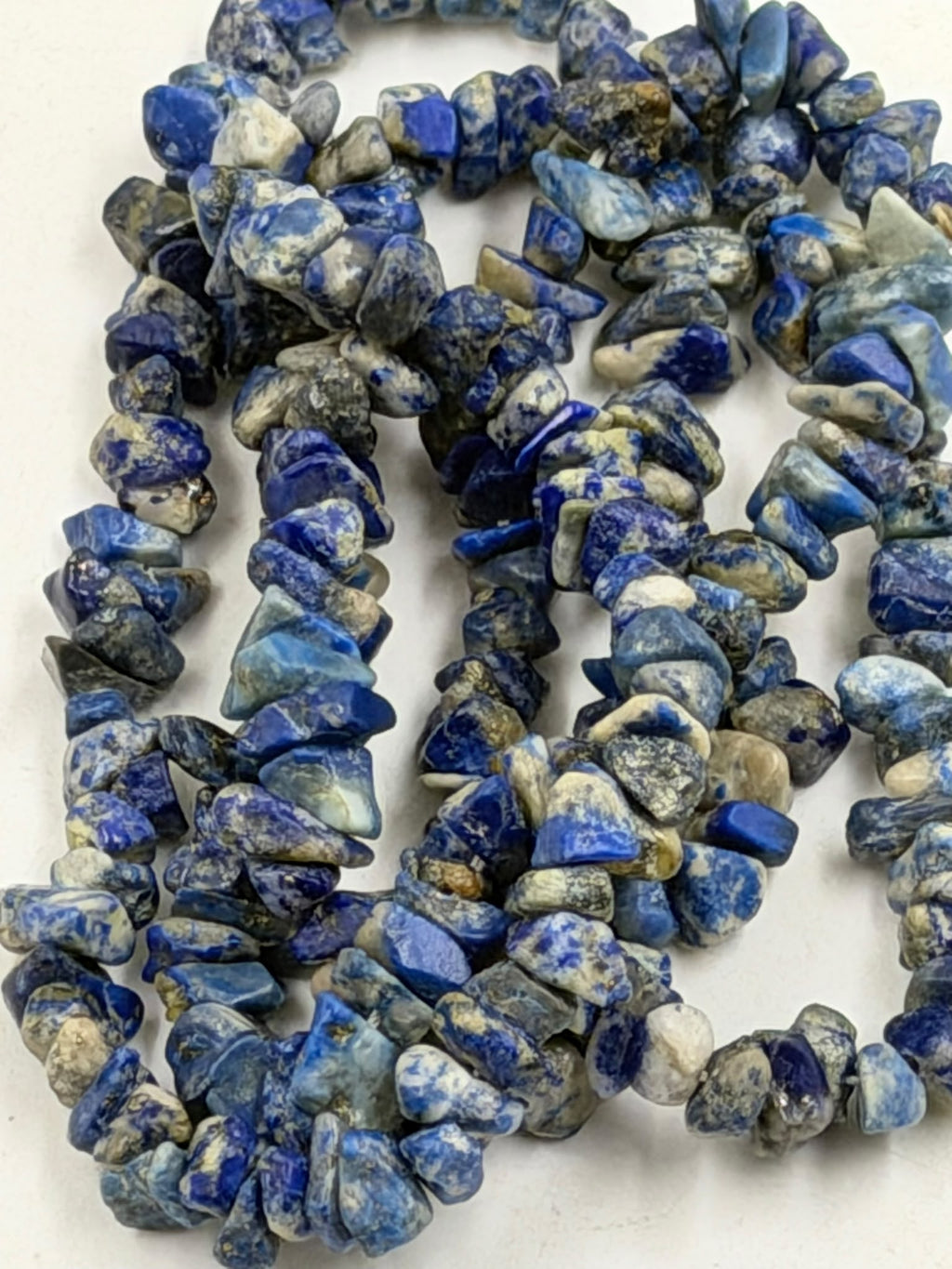 Sodalite necklace close-up detail