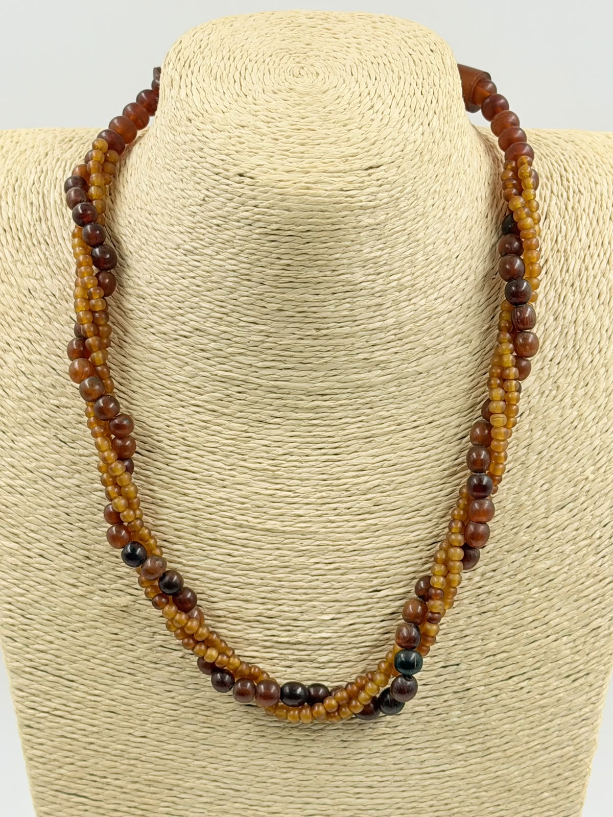 Full necklace layout on display bust