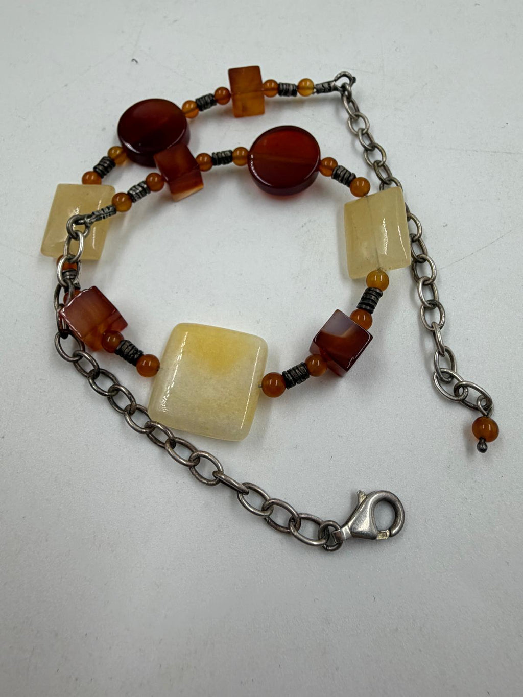 Close-up of carnelian and onyx stone details