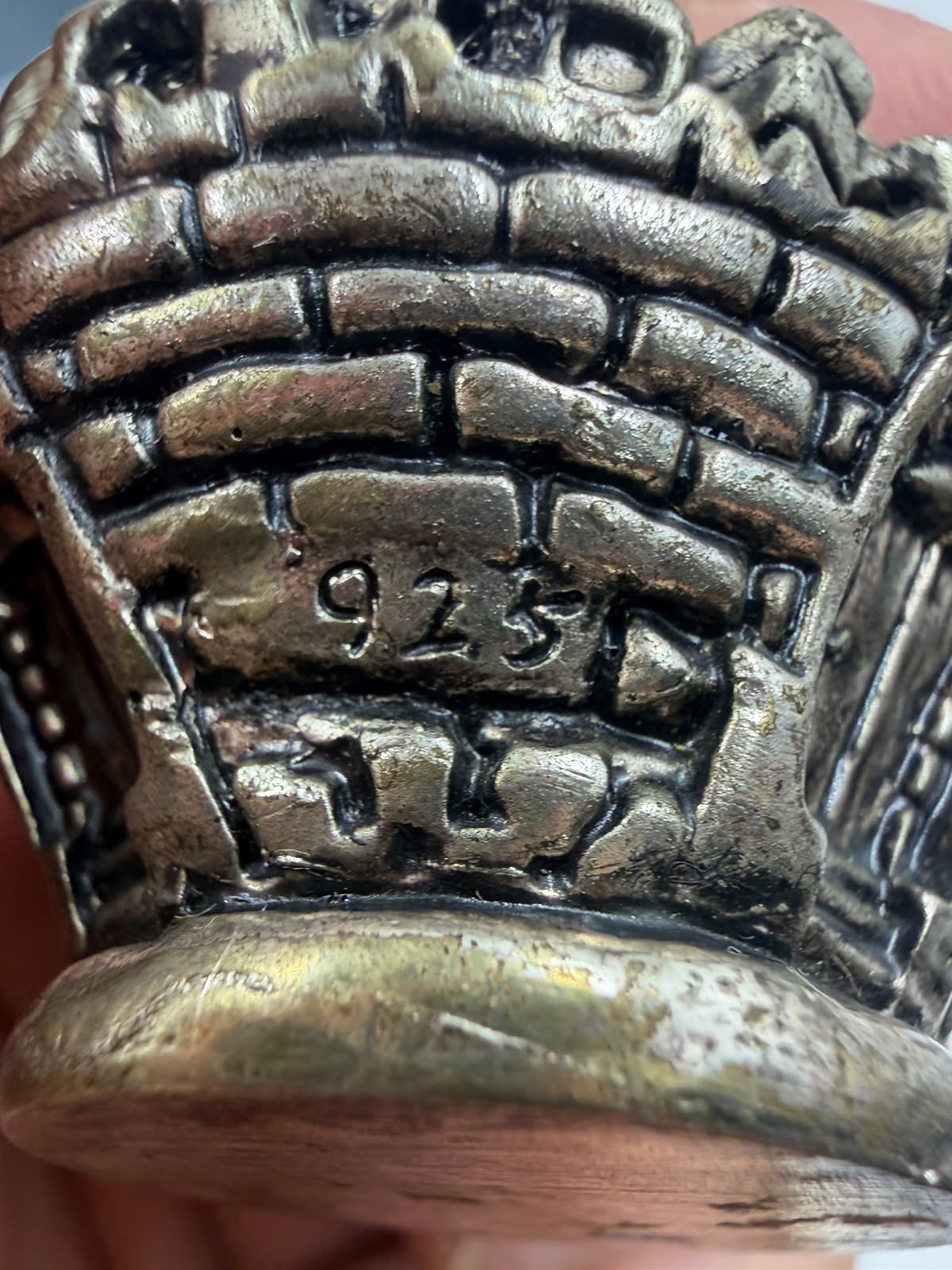 Jerusalem Panorama Figurine – 925 Sterling Silver on Resin | Dome of the Rock & Old City | Judaica Collectible Souvenir