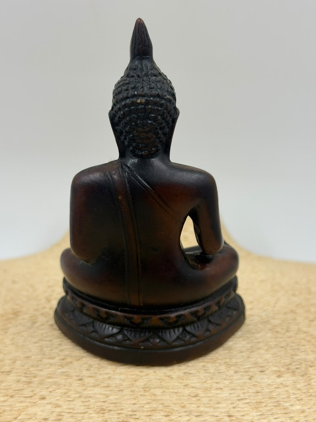 Seated Meditation Buddha Resin Figurine – 7x11.5cm | Thai Style Bronze-Finish Sculpture | Home Décor Collectible