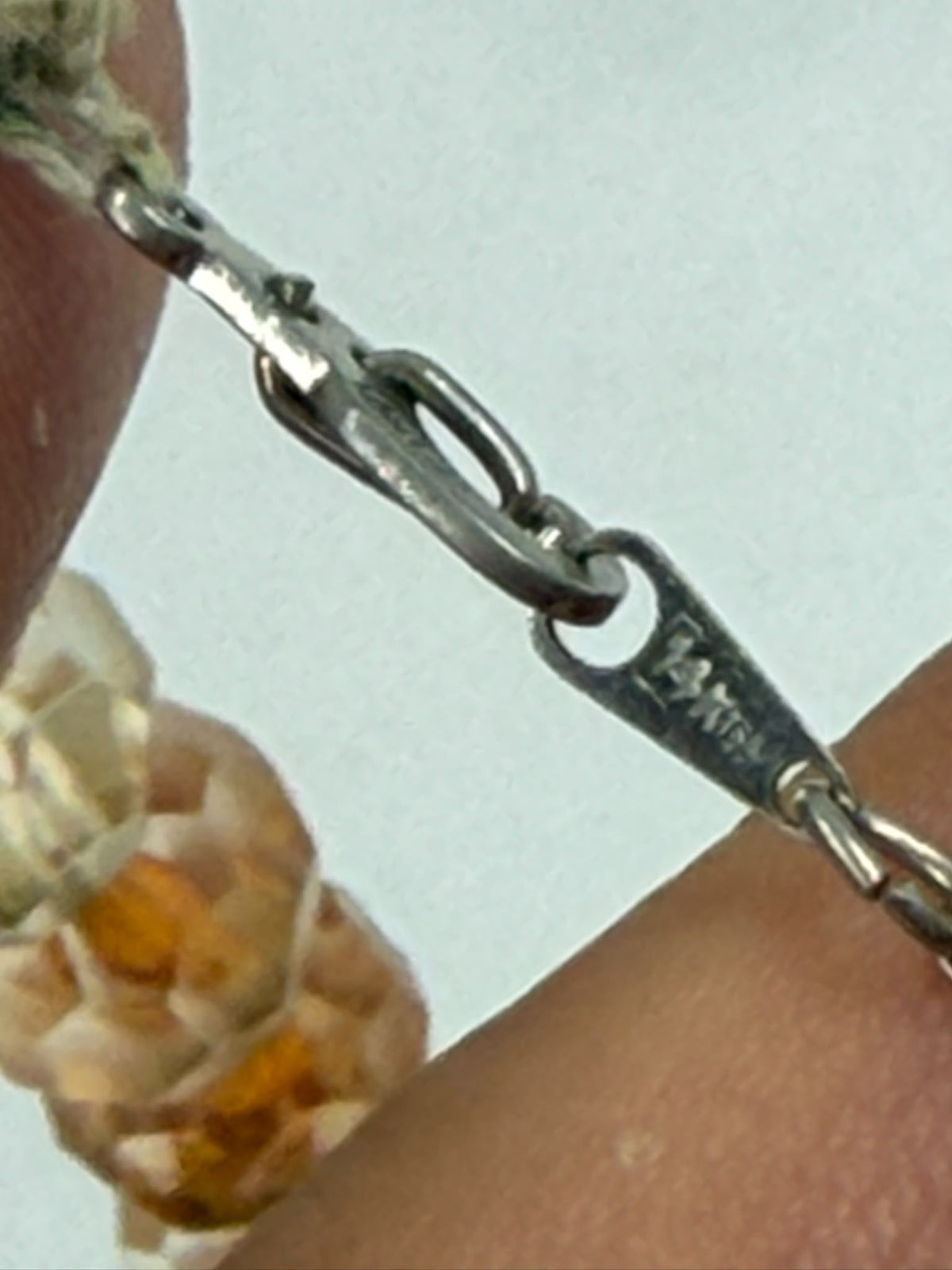 14KGP gold plated lobster claw clasp closeup