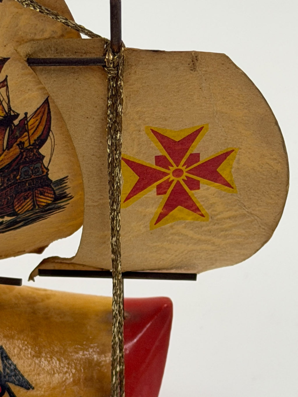 Dutch clog ship – top mast and flags detail