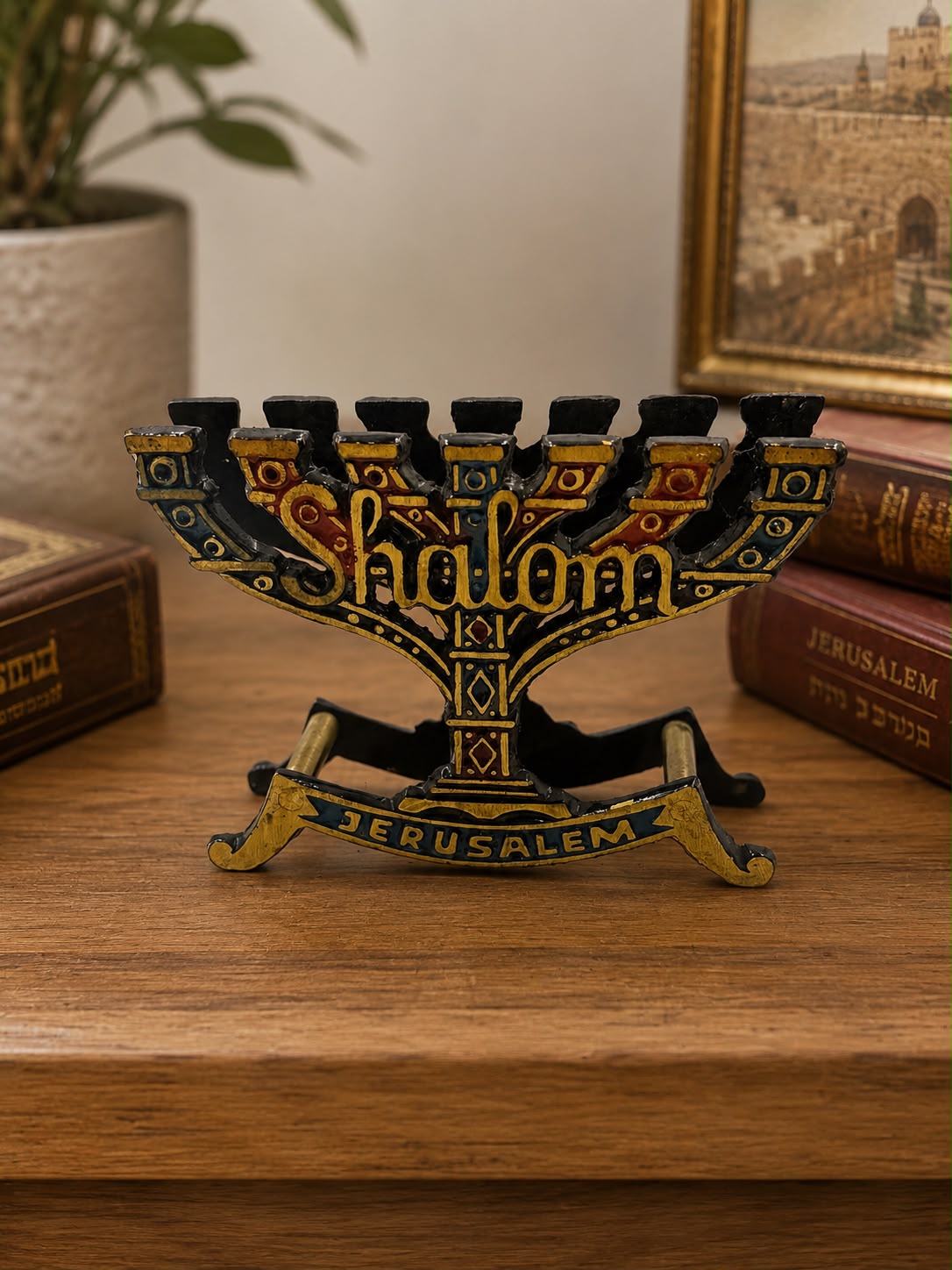 Jerusalem Menorah Metal Napkin Holder – Shalom Design