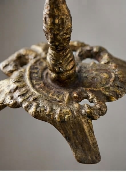 Vintage Brass Jewish Shabbat Kiddush Candlestick – Israeli Judaica Collectible