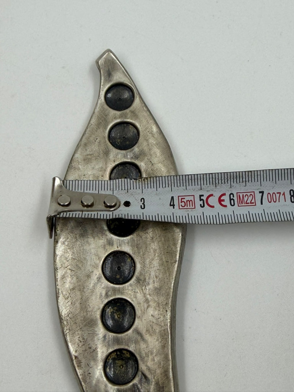 Vintage Danon Israel Silver-Plated Hanukkah Menorah – Modernist Leaf-Shaped Judaica