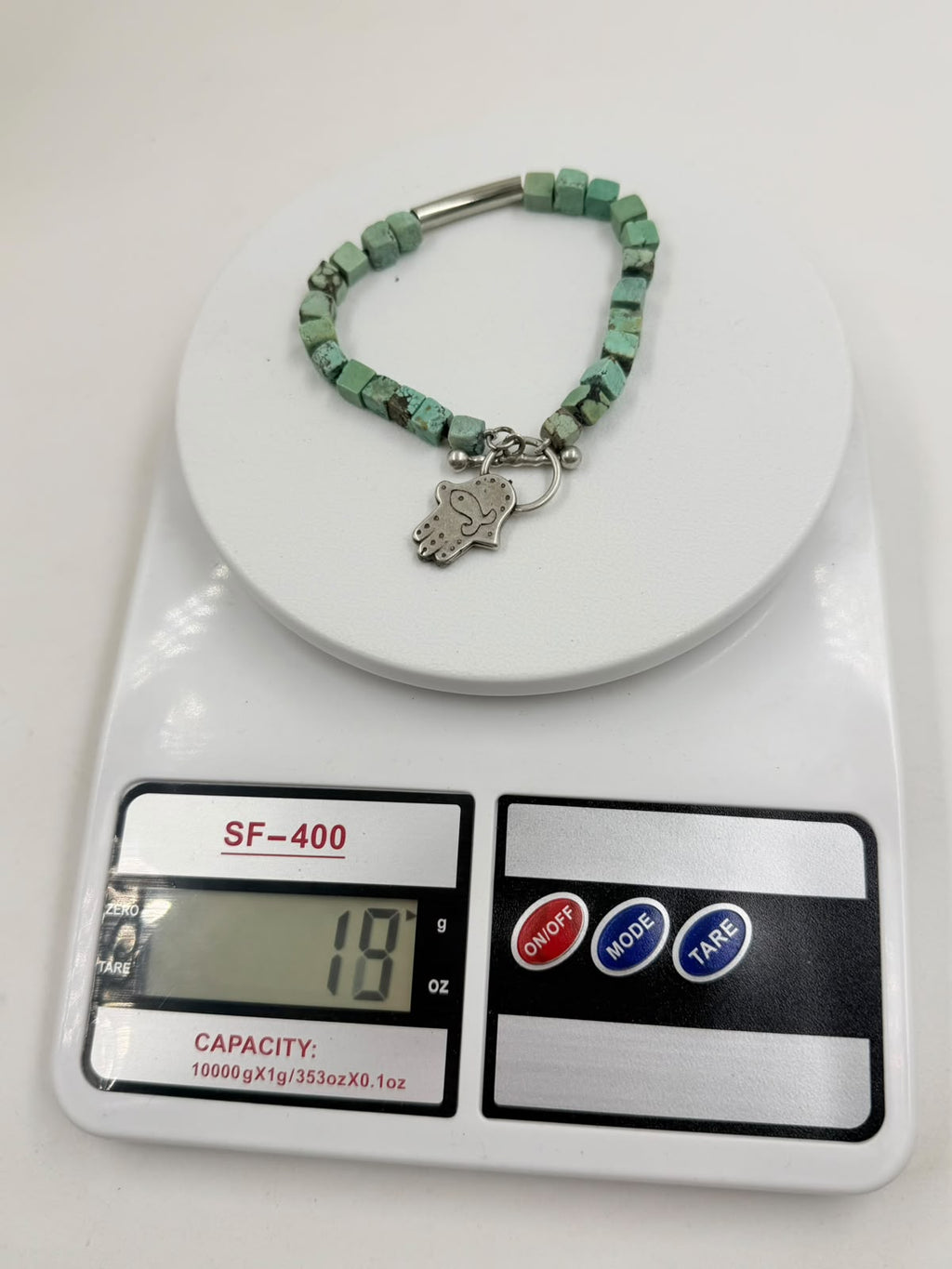 Turquoise bracelet length measurement 24cm