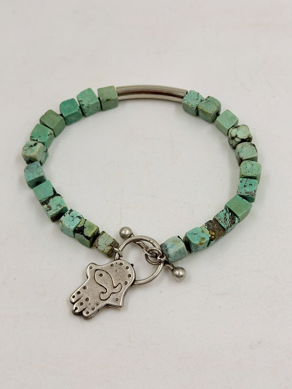 Turquoise bracelet side view