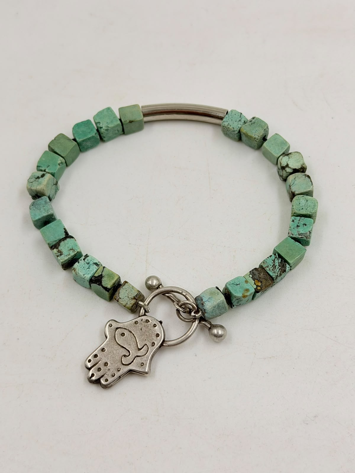Turquoise bracelet side view