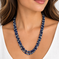 Natural Sodalite Chip Stone Necklace – Double Strand | 38 cm | 58g