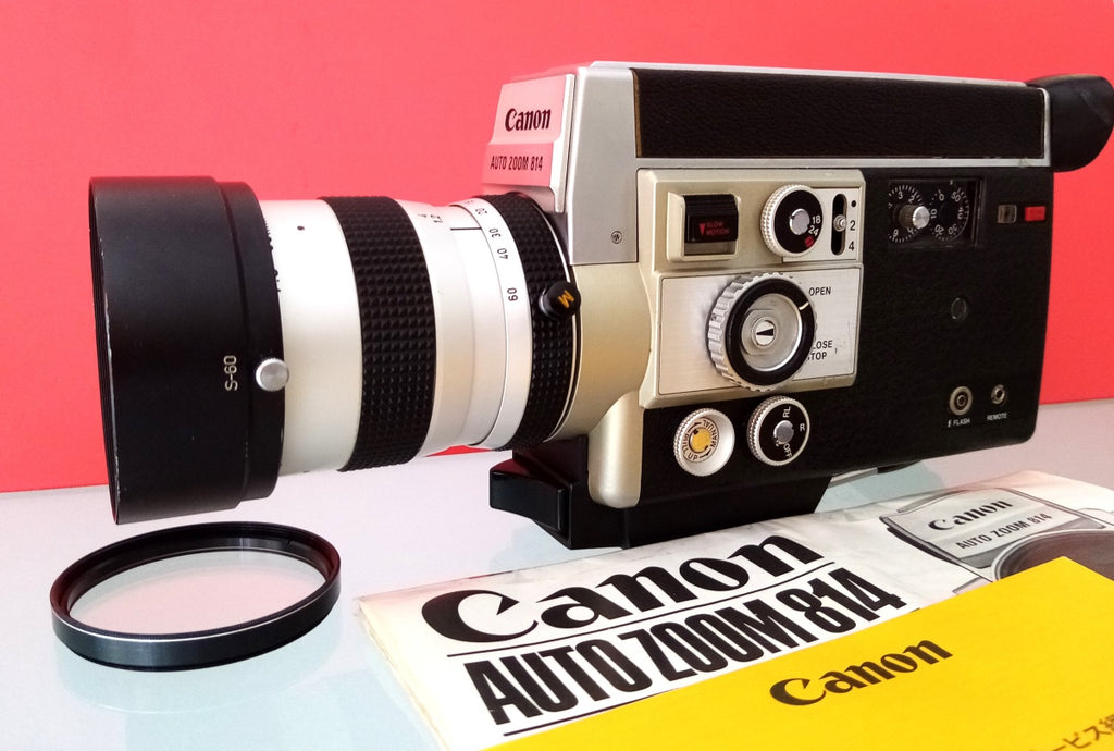 Canon 814 Auto Zoom Electronic - Super 8 Movie Camera & Lens Filter
