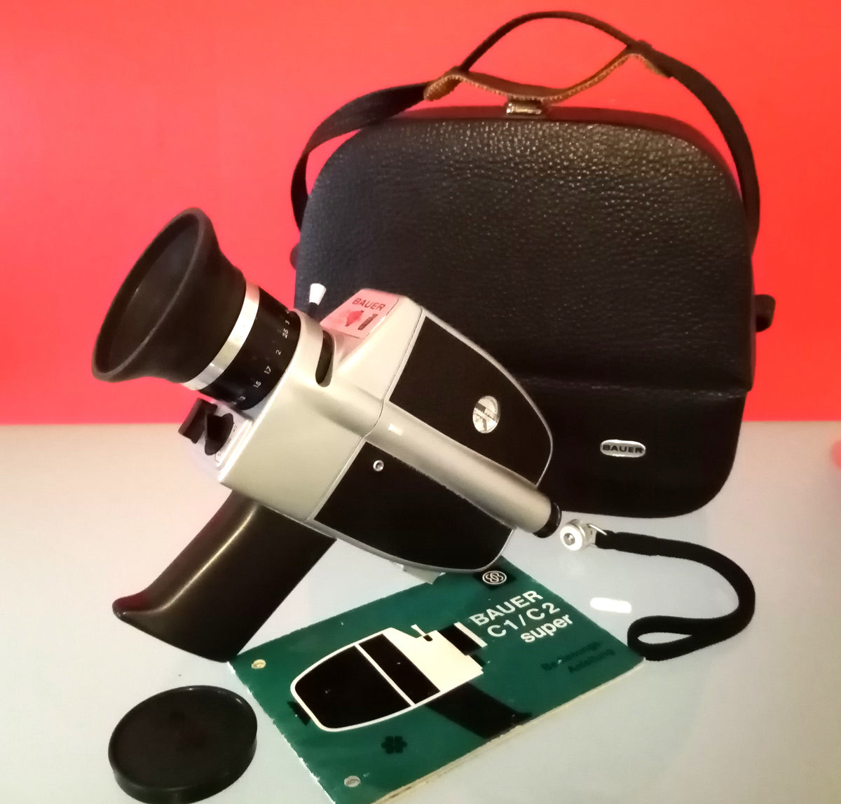 Bauer C1 Super 8 Movie Camera & Original Case – Vintage 1970s Film Camera