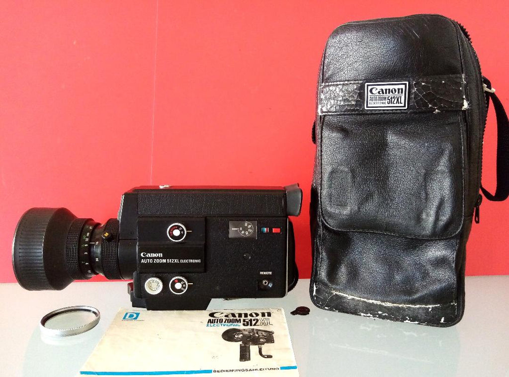 Canon Auto Zoom 512XL Electronic - Super 8 Movie Camera & Original Case