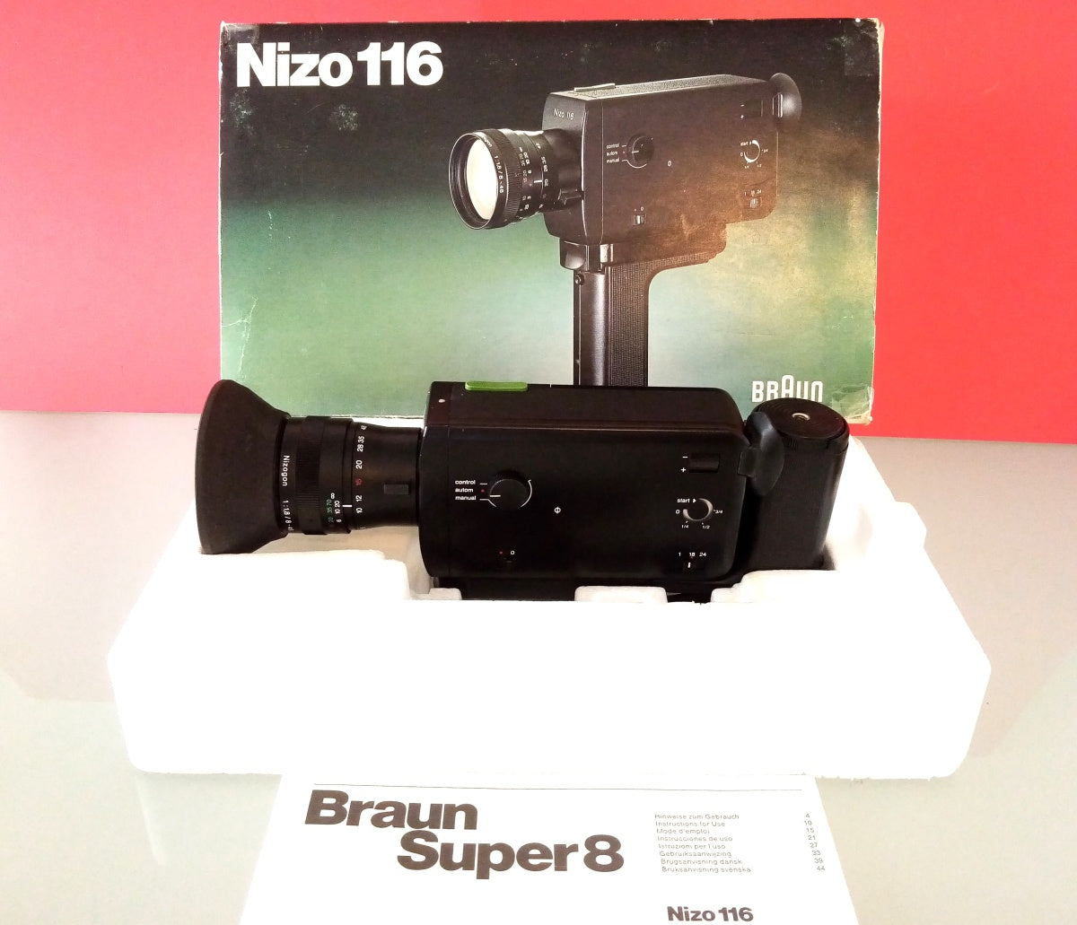 Braun Nizo 116 - Super 8 Movie Camera & Original Packaging