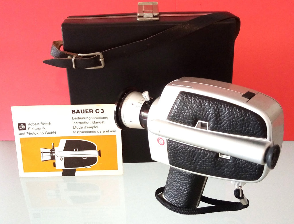 Vintage Bauer C 3 - Super 8 Movie Camera & Original Case