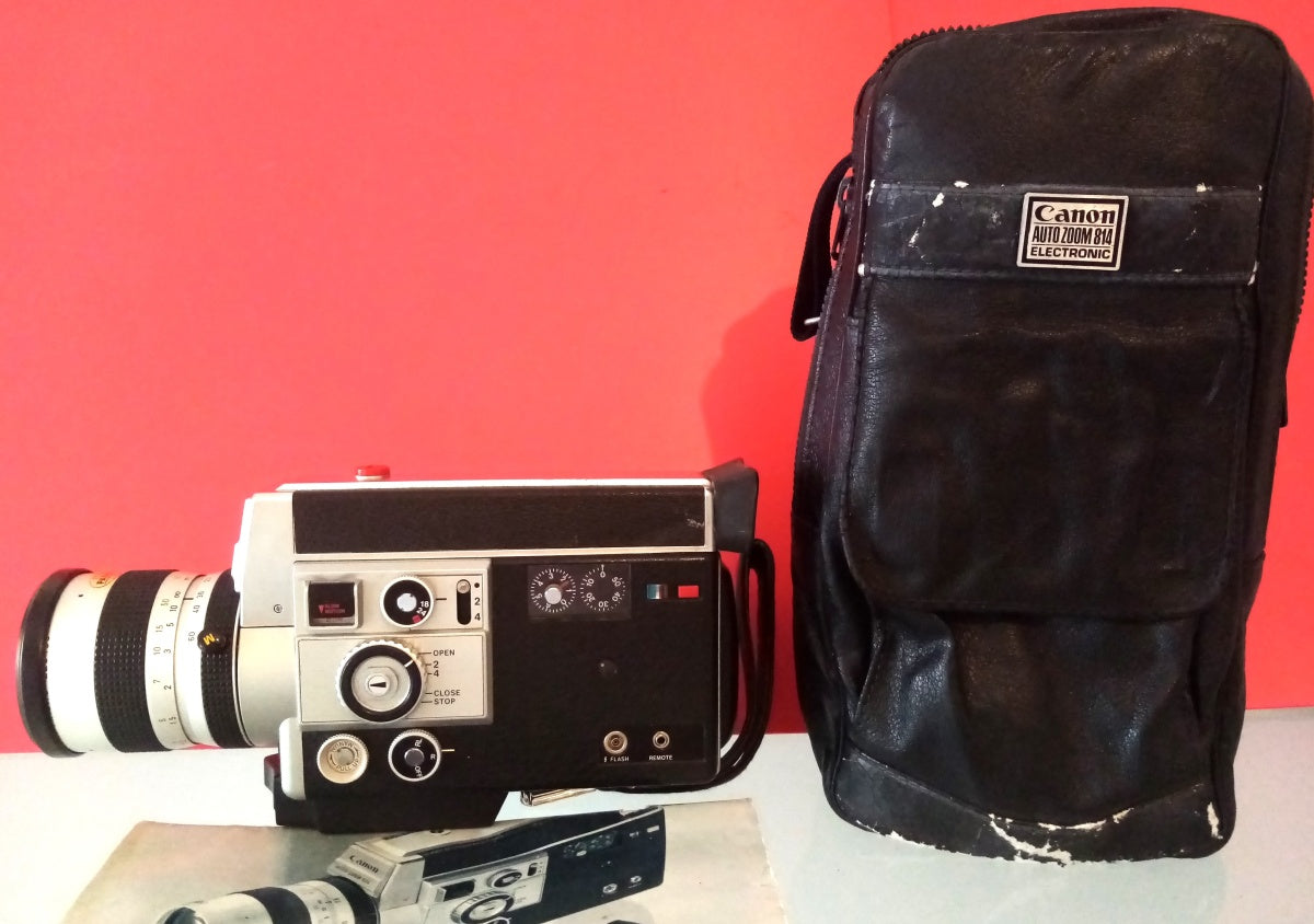 Canon 814 Auto Zoom Electronic - Super 8 Movie Camera & Original Case