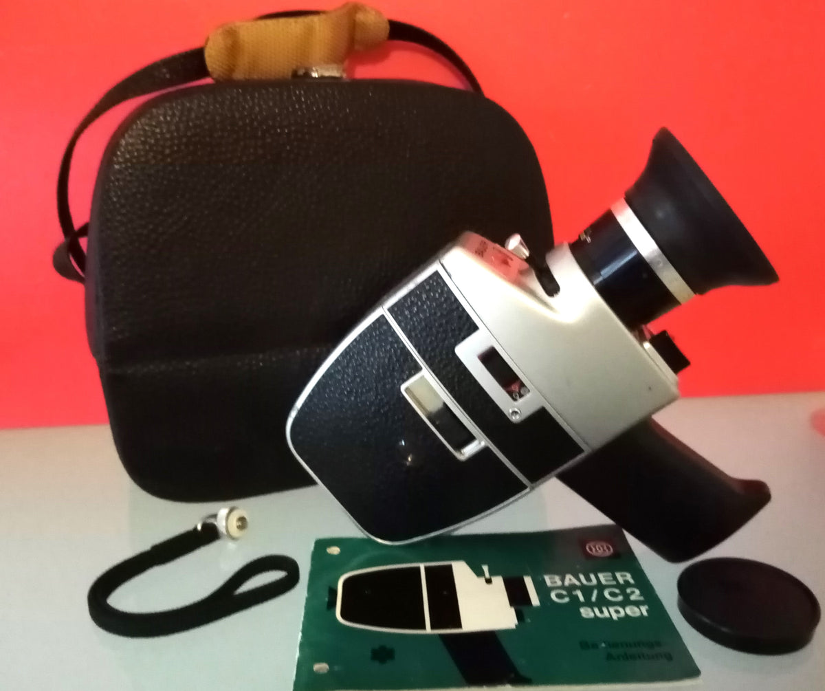 Bauer C1 Super 8 Movie Camera & Original Case – Vintage 1970s Film Camera