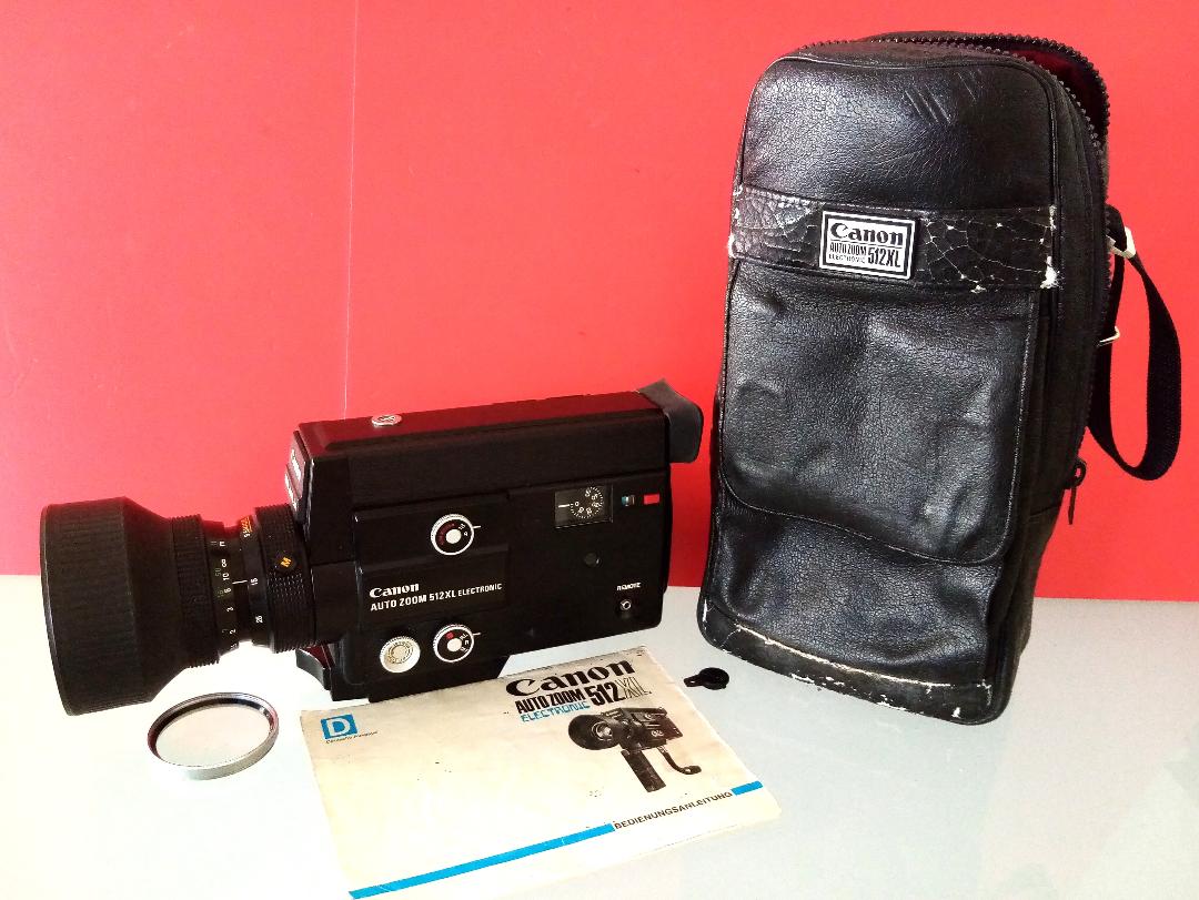 Canon Auto Zoom 512XL Electronic - Super 8 Movie Camera & Original Case