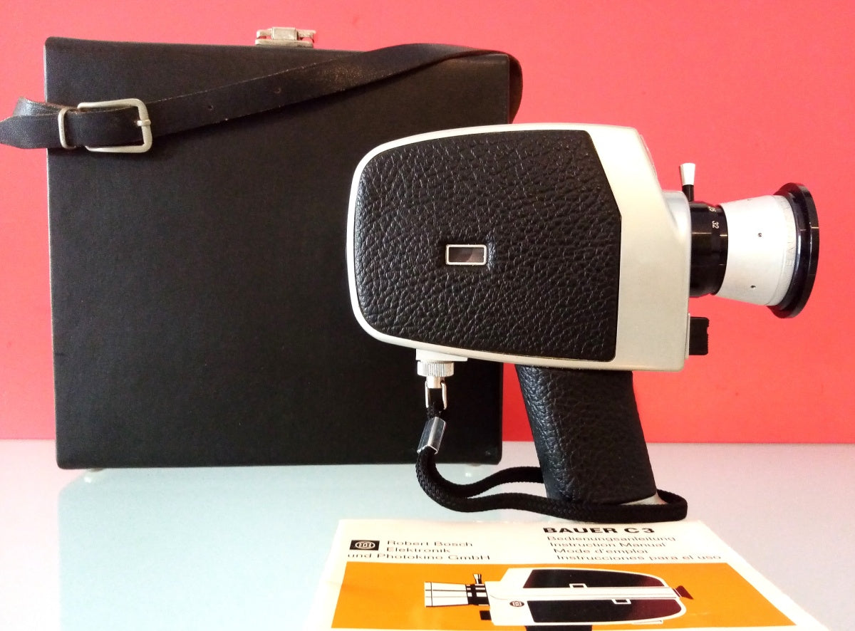 Vintage Bauer C 3 - Super 8 Movie Camera & Original Case