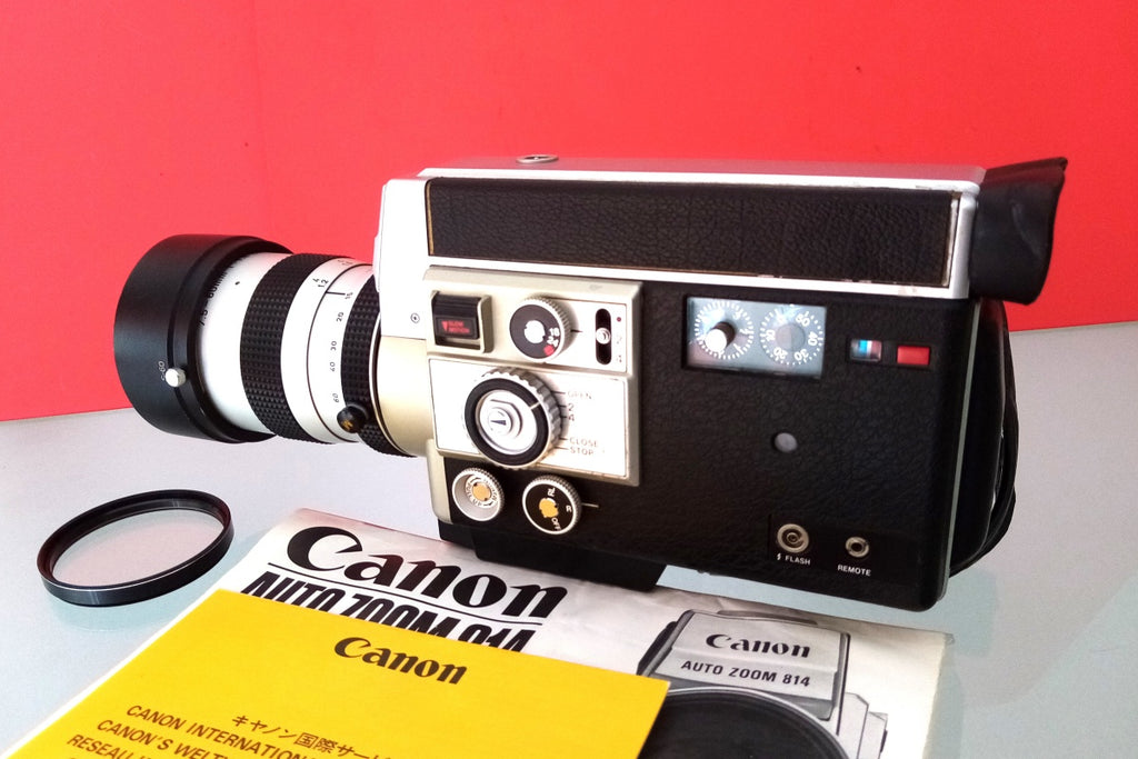 Canon 814 Auto Zoom Electronic - Super 8 Movie Camera & Lens Filter