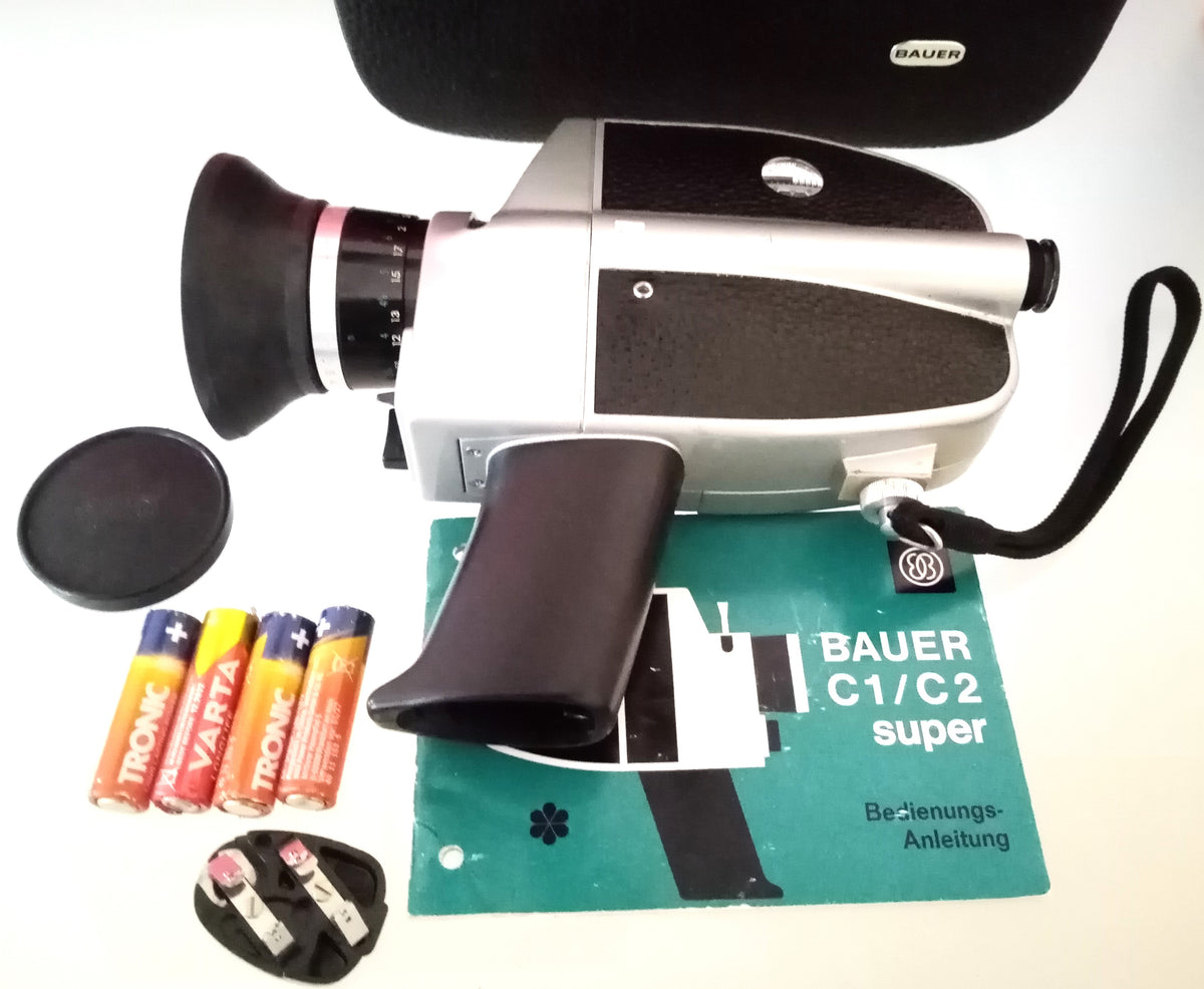 Bauer C1 Super 8 Movie Camera & Original Case – Vintage 1970s Film Camera