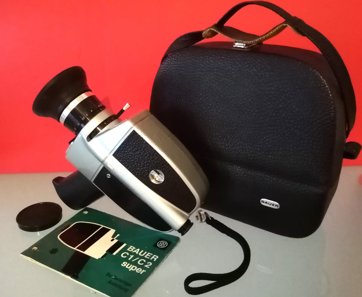 Bauer C1 Super 8 Movie Camera & Original Case – Vintage 1970s Film Camera