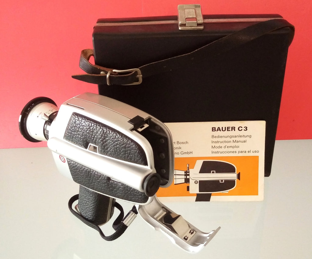 Vintage Bauer C 3 - Super 8 Movie Camera & Original Case