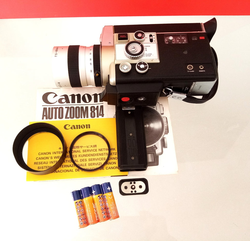 Canon 814 Auto Zoom Electronic - Super 8 Movie Camera & Lens Filter
