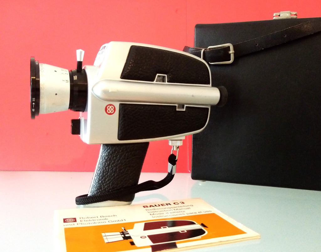 Vintage Bauer C 3 - Super 8 Movie Camera & Original Case