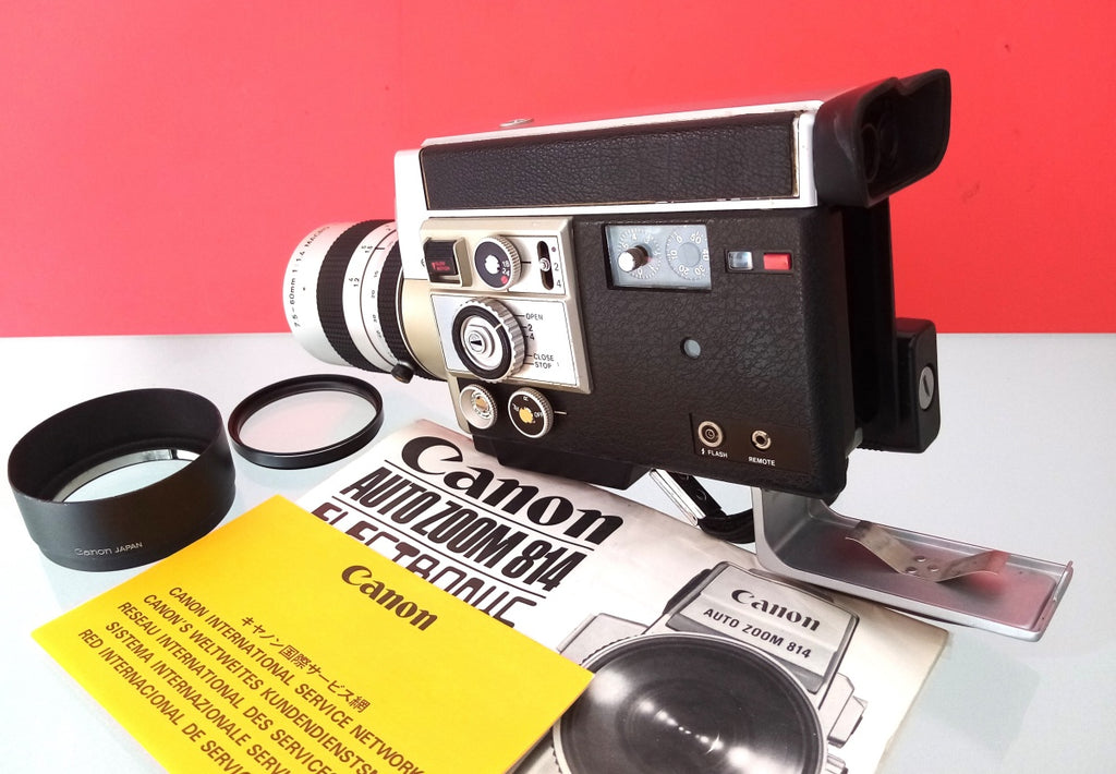 Canon 814 Auto Zoom Electronic - Super 8 Movie Camera & Lens Filter