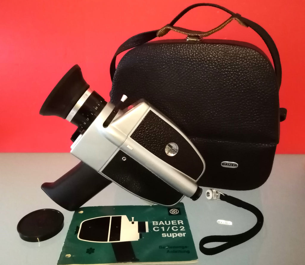 Bauer C1 Super 8 Movie Camera & Original Case – Vintage 1970s Film Camera